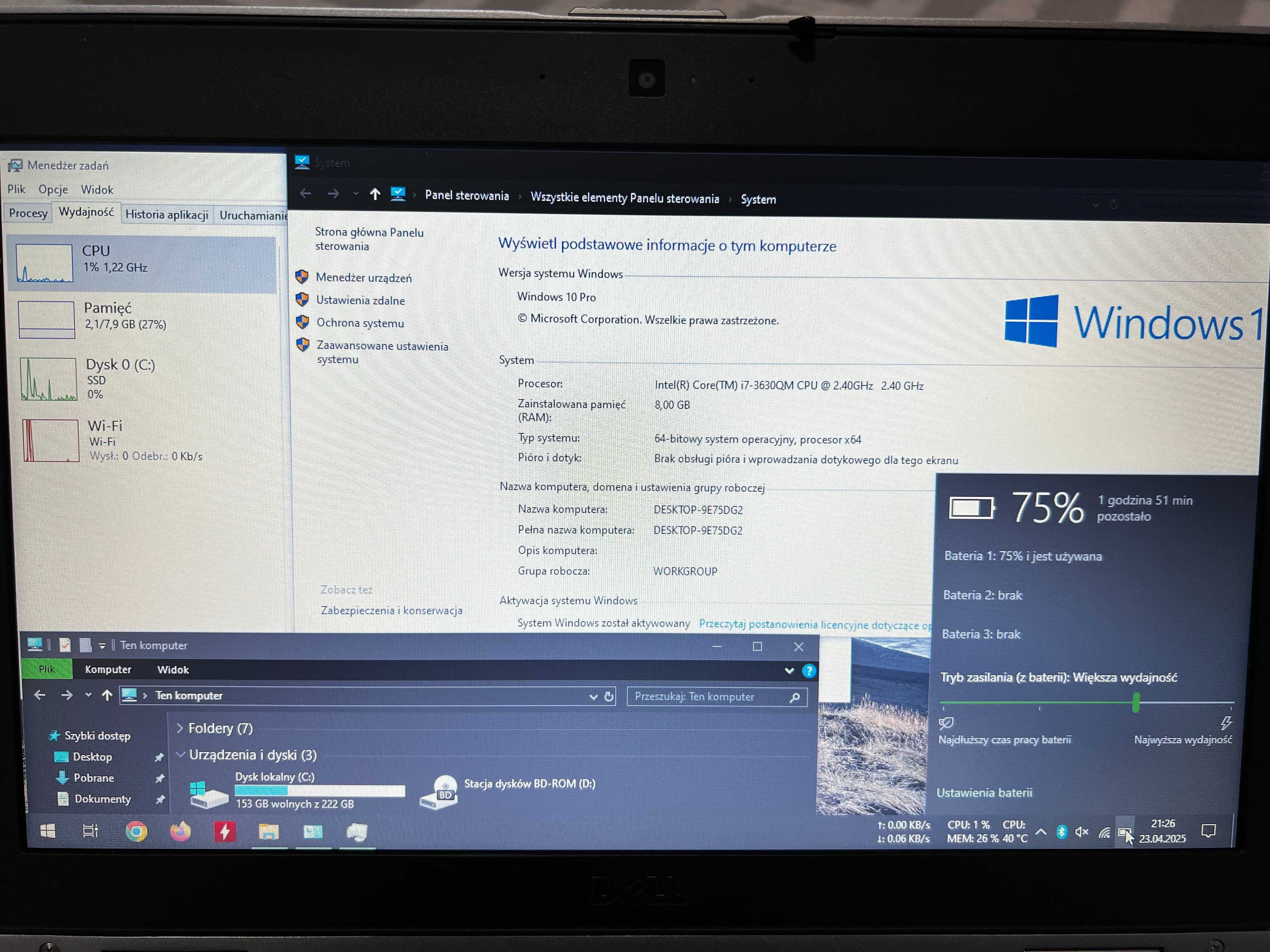 Dell Latitude E6430 i7 3630QM 8GB SSD 240GB Delphi Autocom INPA