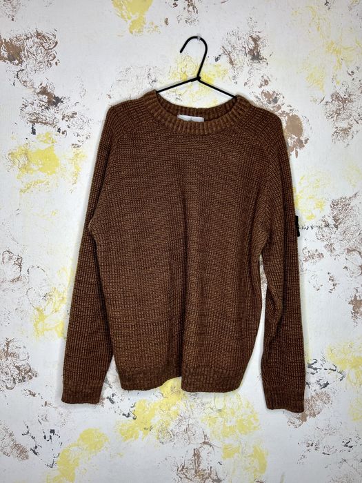 Вязаный свитер кофта Stone Island винтаж оригинал размер L