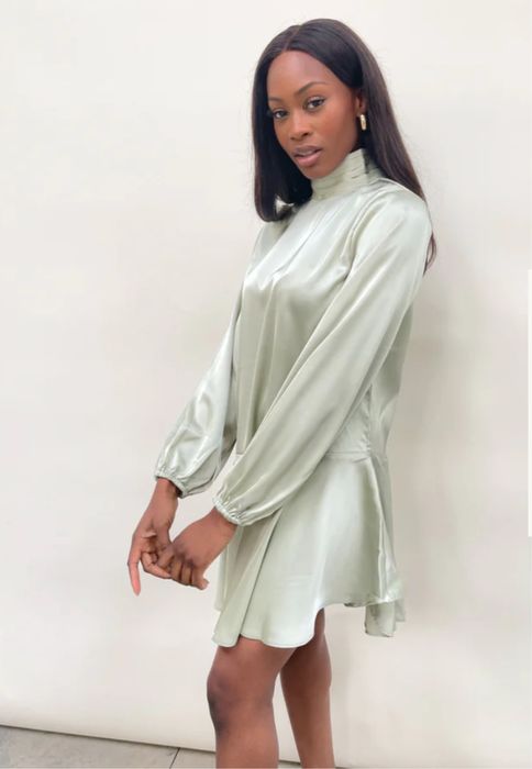 Плаття міні сатин