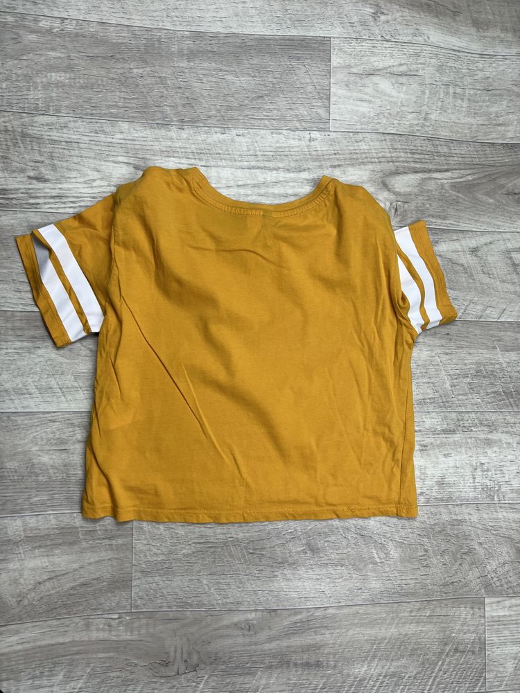 H&M футболка XS размер женская жёлтая 160/80 см оригинал