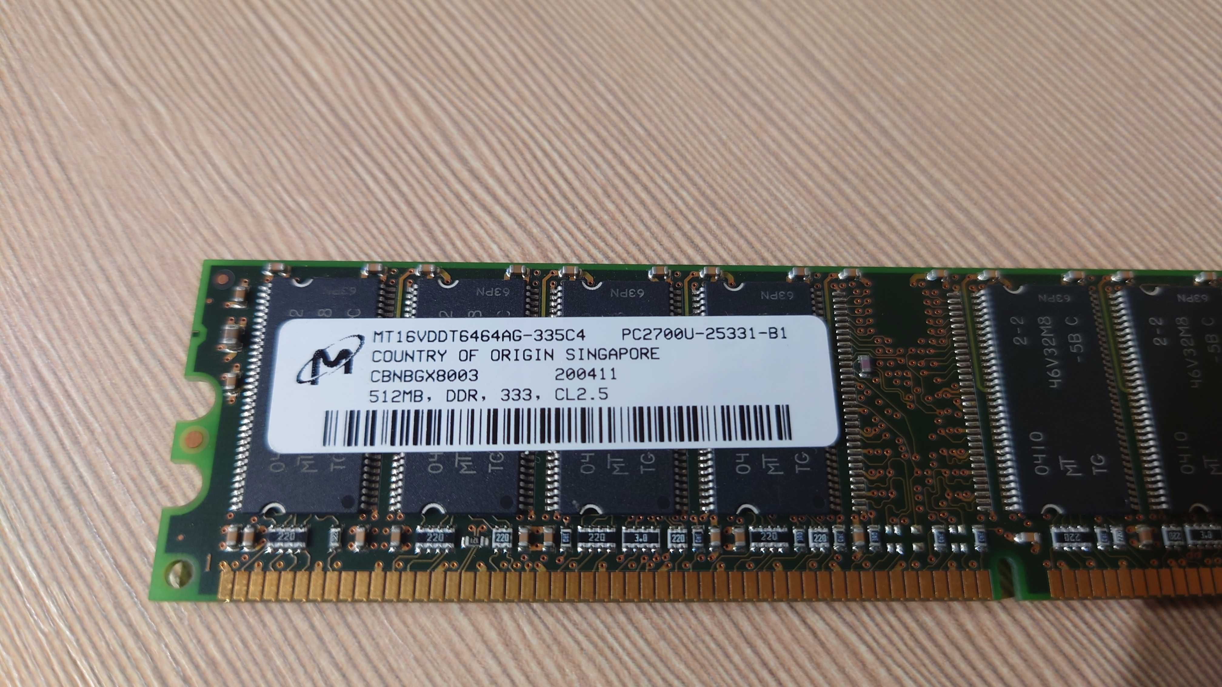 Pamięć ram DDR 333 512 MB  komputer pc CL2.5 #60