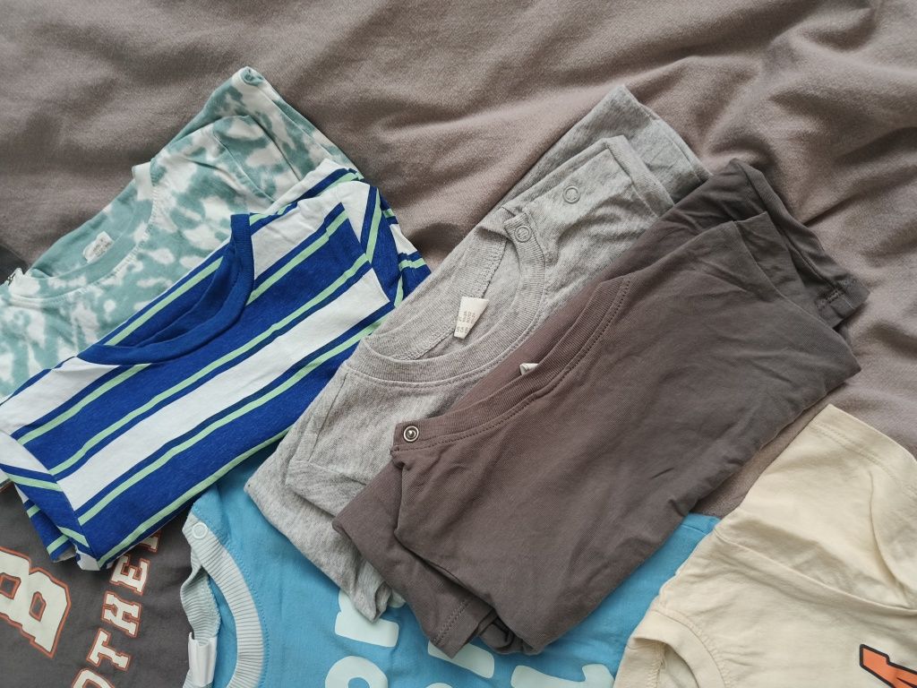 11 sztuk T-shirt, bluzka H&M, r. 92