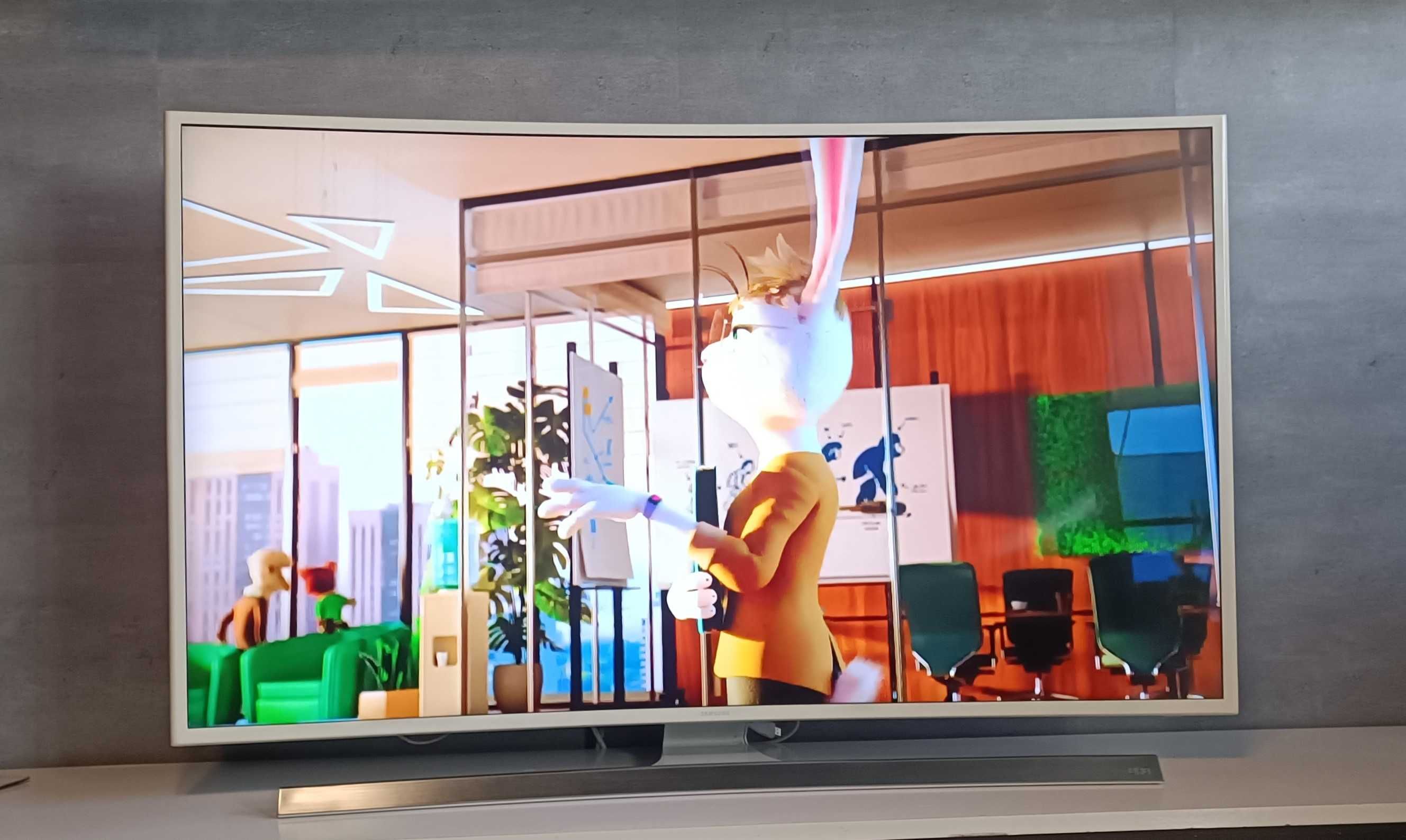 48 Cali TV Samsung LED 4K BIAŁY CURVED SMART TV DVB-T2+Uchwyt+Upominek