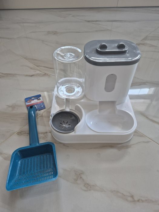 Кормушка автоматическая и лопатка, для собак/котов