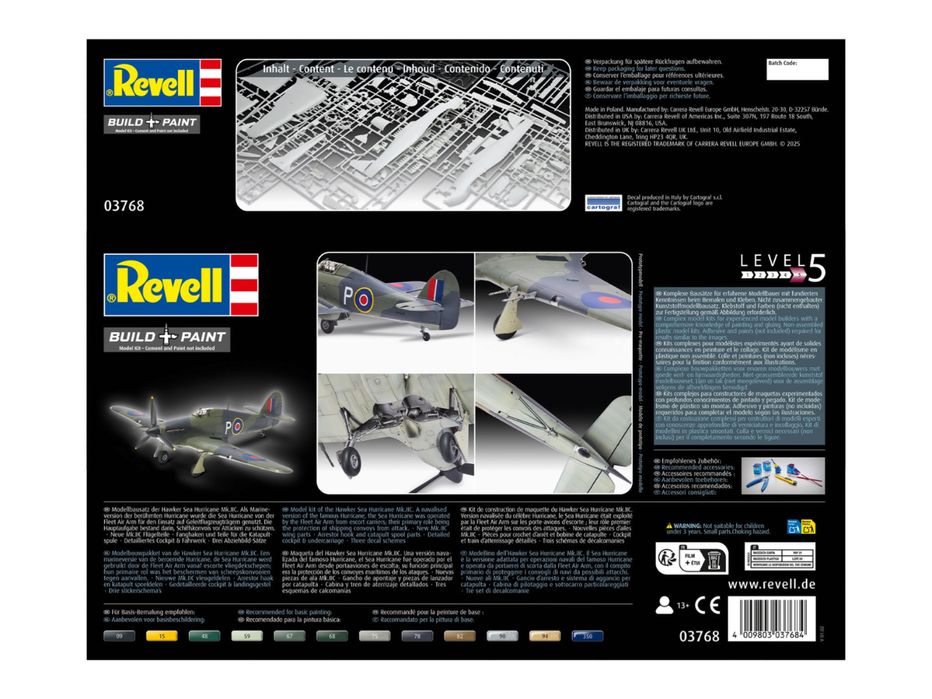 Revell 03768 samolot Hawker Sea Hurricane Mk.IIc