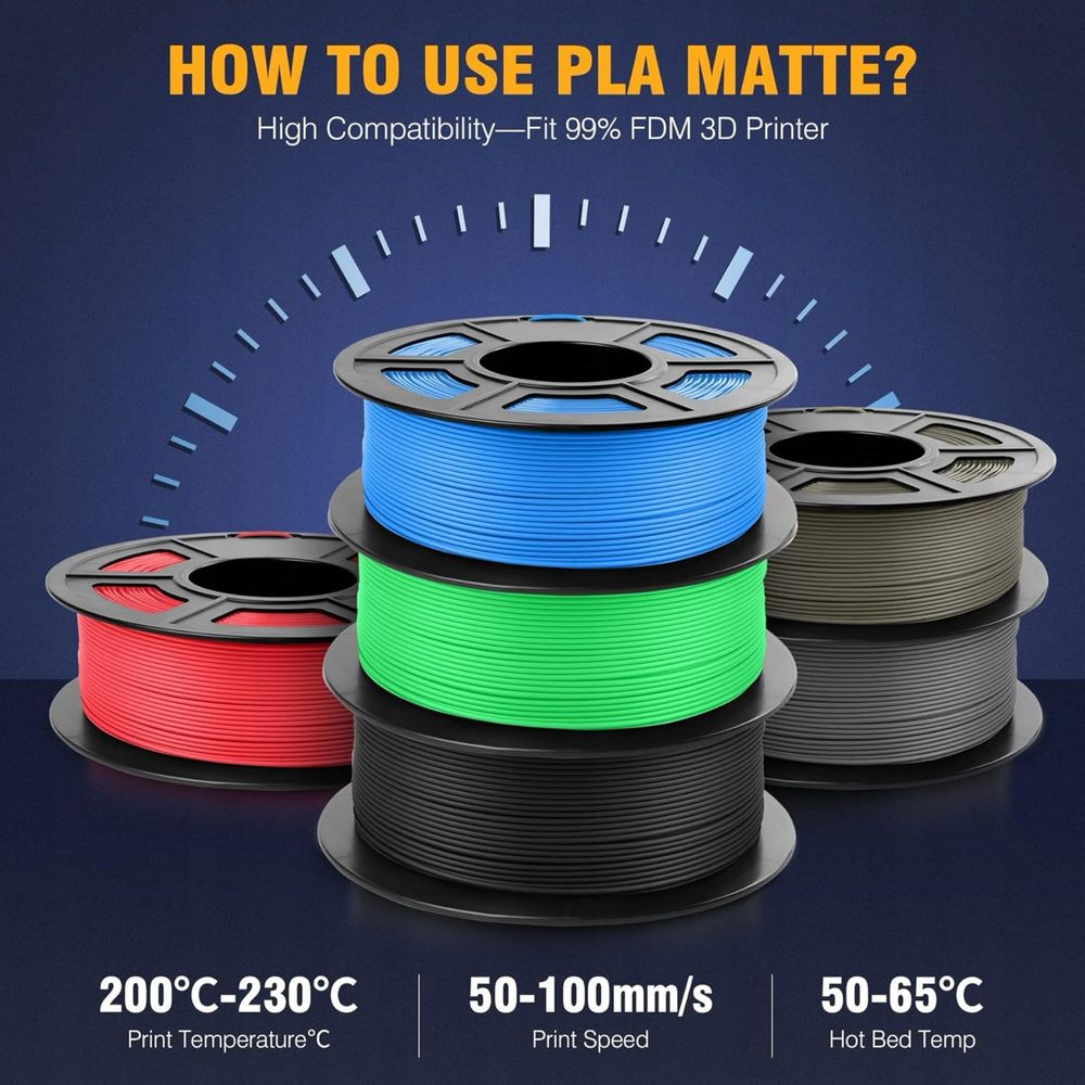 lament do drukarek 3D Matte PLA 1,75 mm 0,02 mm 1kg biały