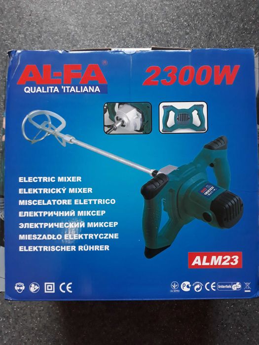 Миксер строительный ALFA ALM23 (2300 Вт, 2 венчика)