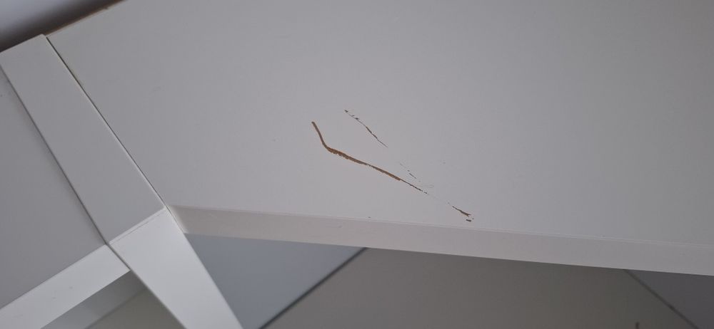 Biurko narożne Ikea, używane, białe