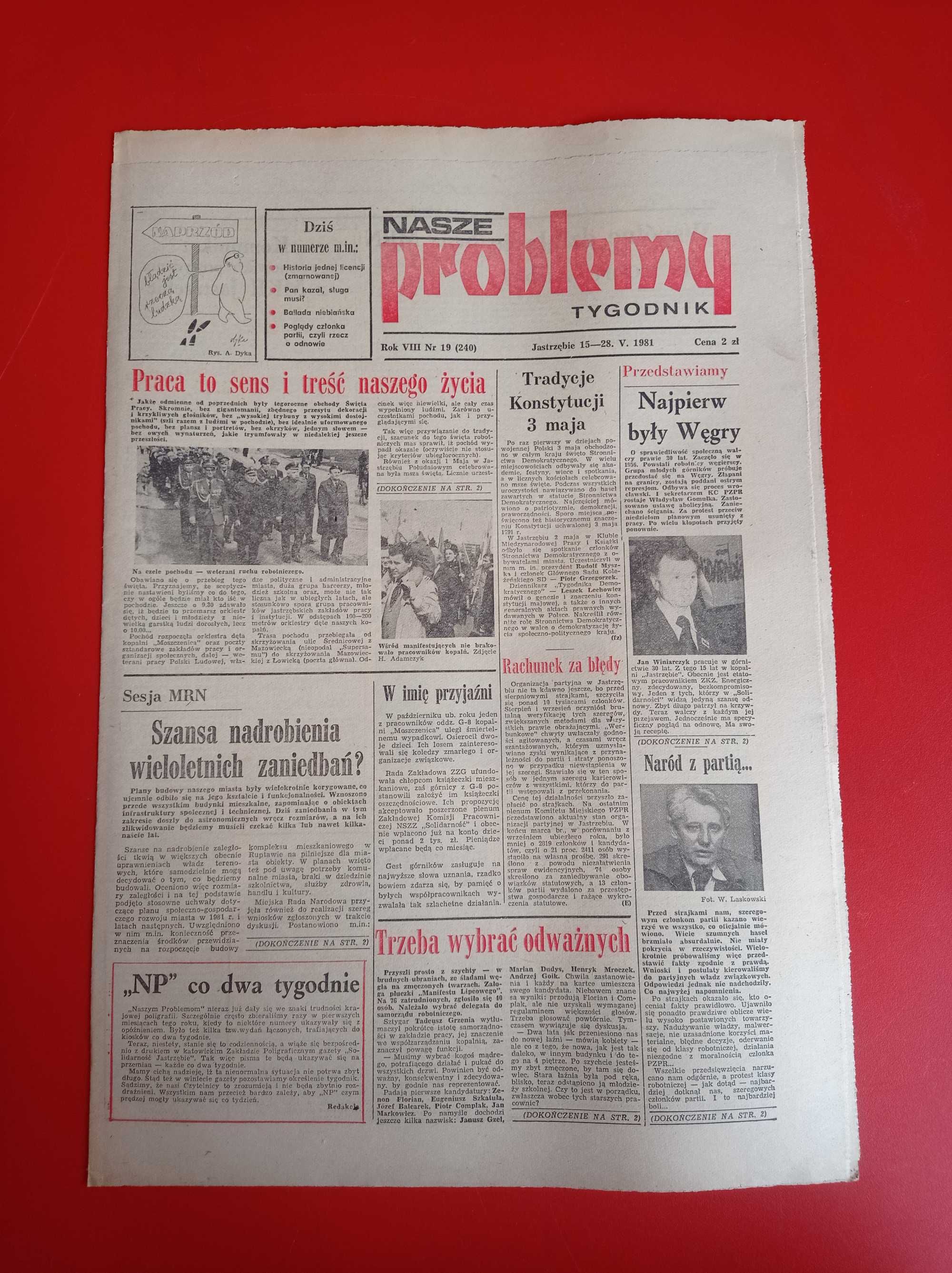 Nasze problemy, Jastrzębie, nr 19, 15-28 maja 1981