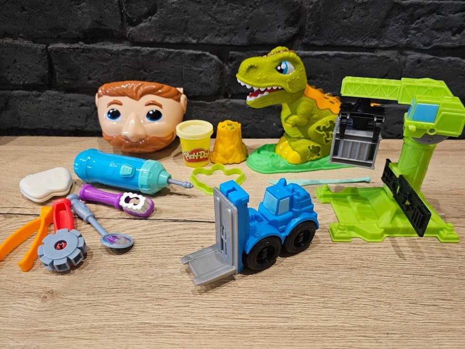 Play-Doh T-Rex, Dentysta, Dźwig 3 zestaw