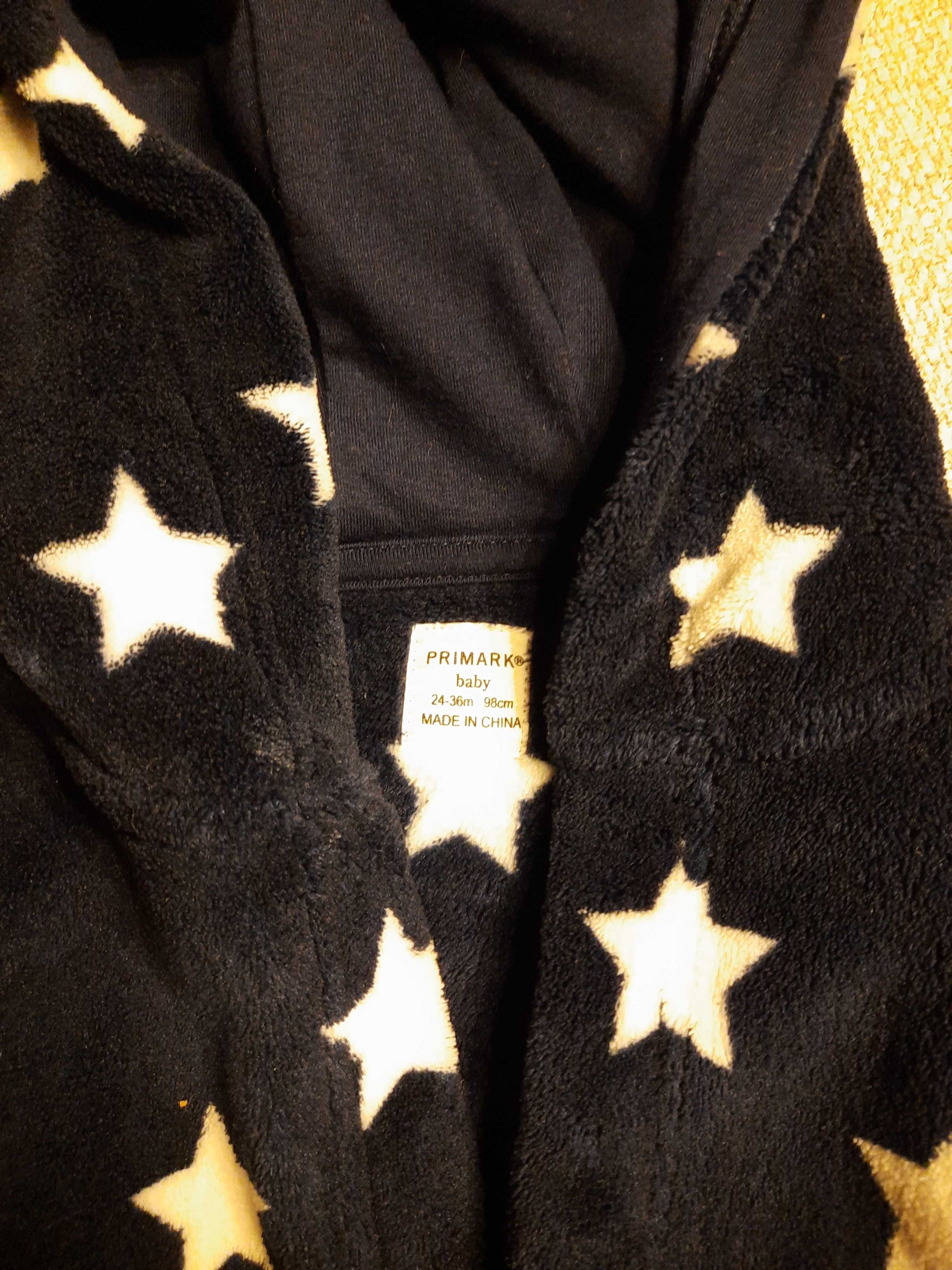 Szlafrok w gwiazdki granatowy primark 98