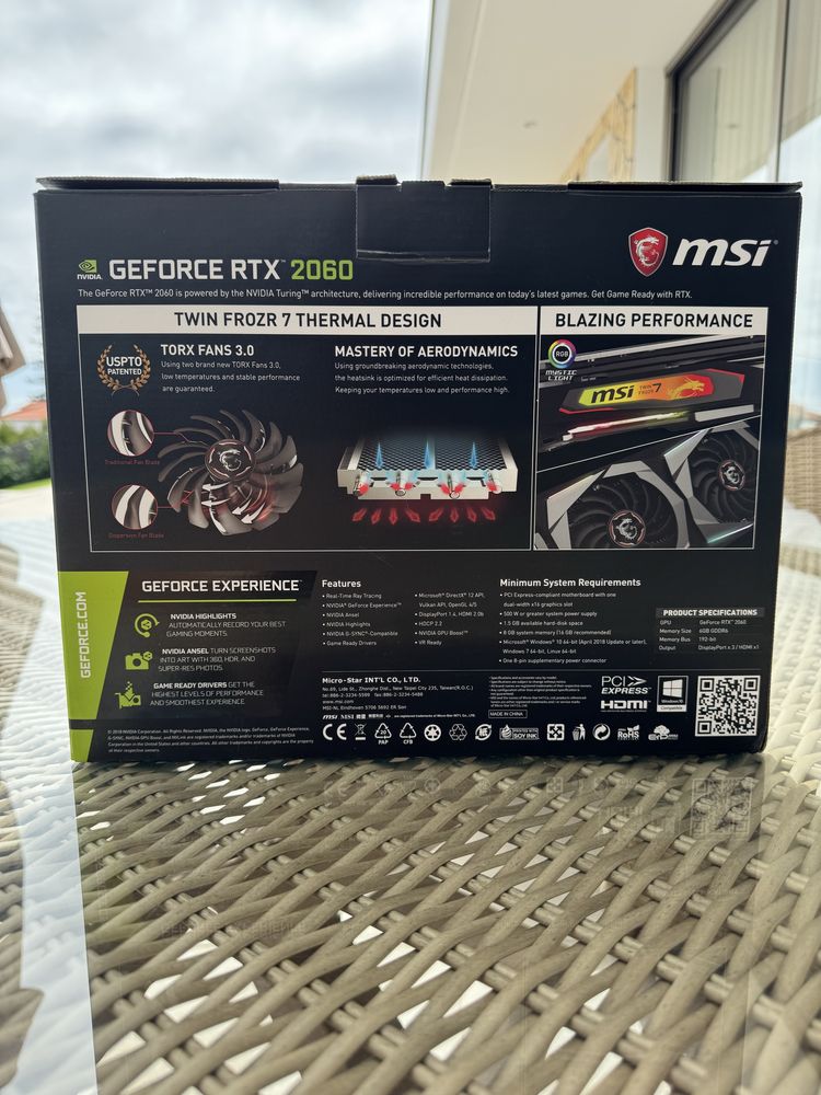 MSI GeForce RTX 2060 Gaming Z 6GB GDDR6 – Impecável