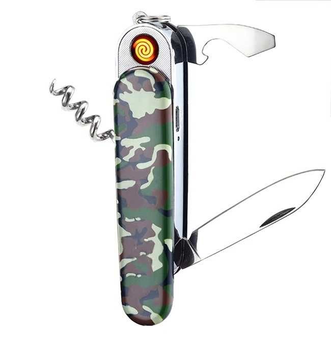 zapalniczka taktyczna SCYZORYK SURVIVAL Kamuflaż USB 5w1 DK-F4
