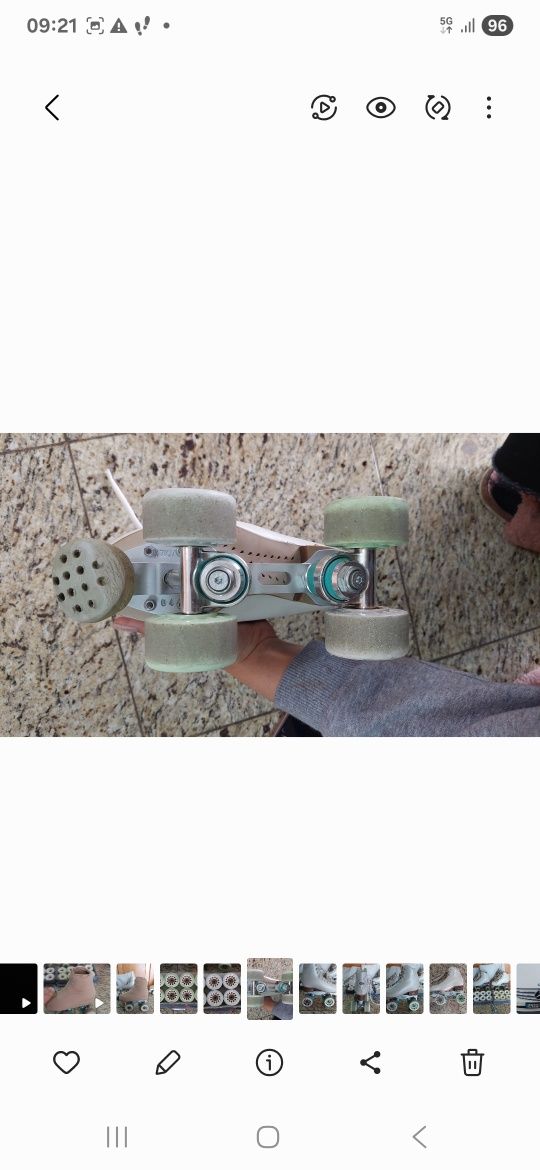 Patins de patinagem artistica e rodas