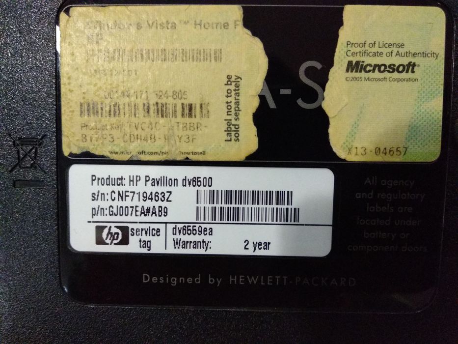 Portátil HP dv6559ea