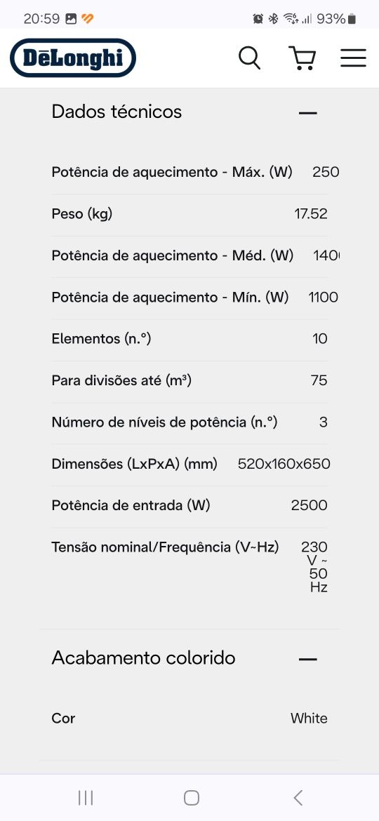 Aquecedor elétrico portátil