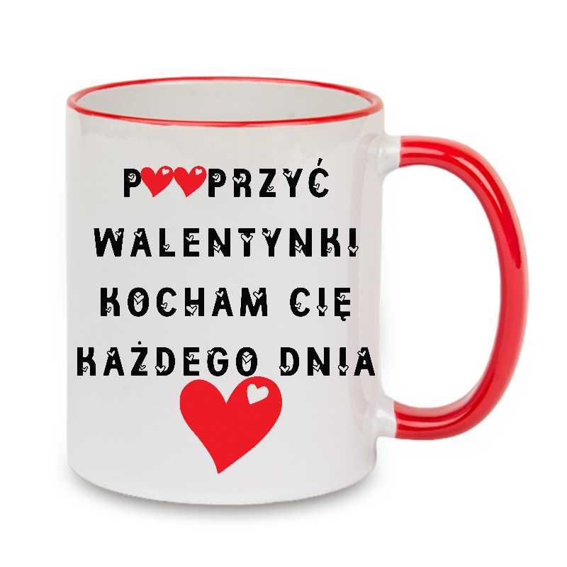 Kubek z nadrukiem , Walentynki, Miłość, Prezent BISER-WAL-004