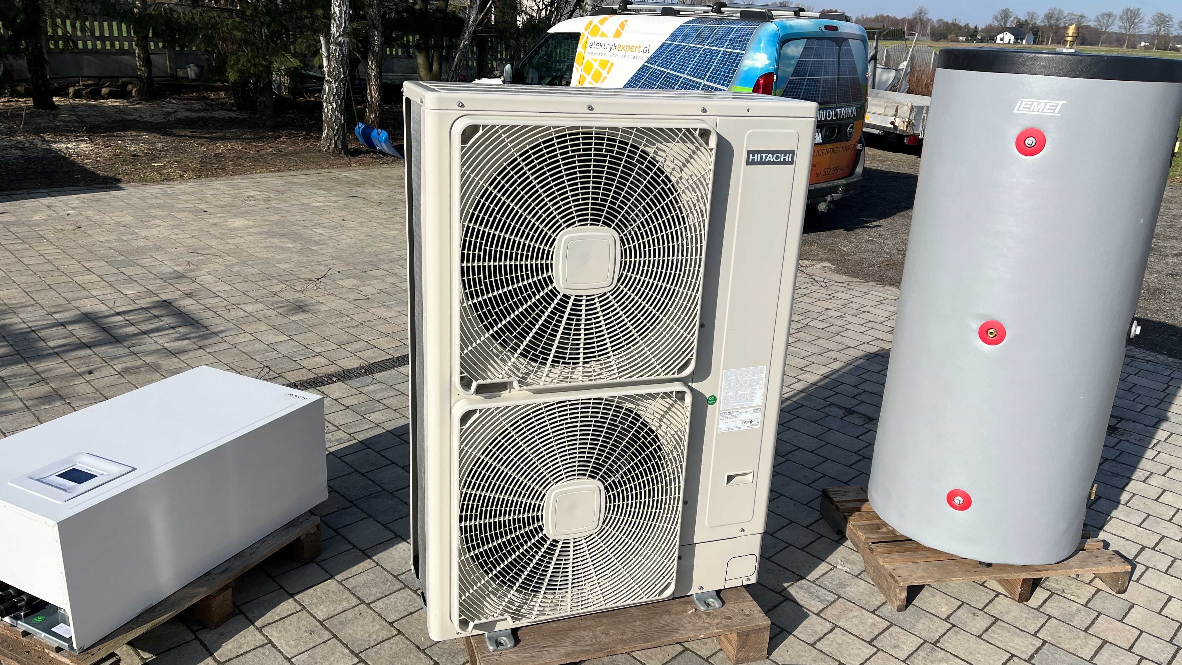 POMPA CIEPŁA Hitachi 16kW split bufor 300 L zawór 3 drogowy