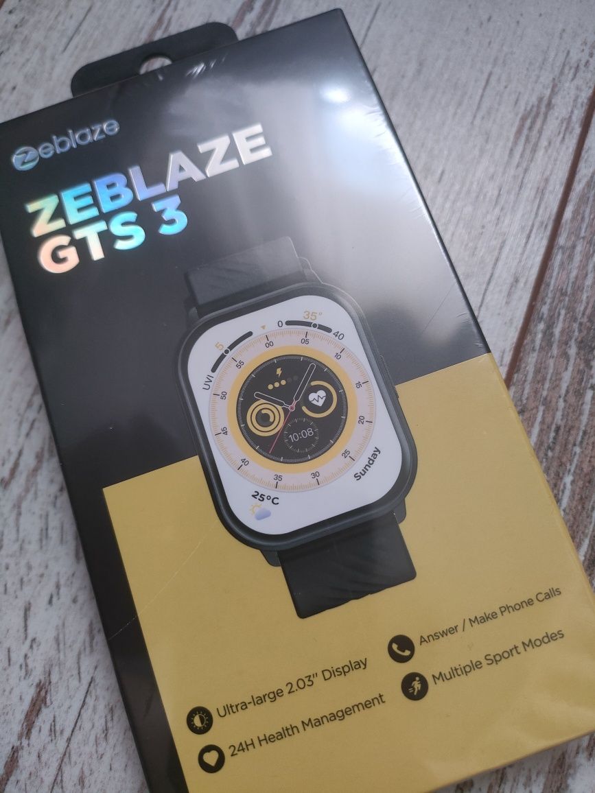 Nowy smartwatch zeblaze GTS 3 zafoliowany czarny