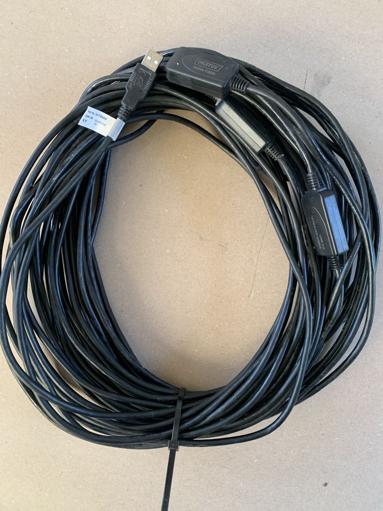 Kabel USB 2.0 aktywny przedłużający 25m