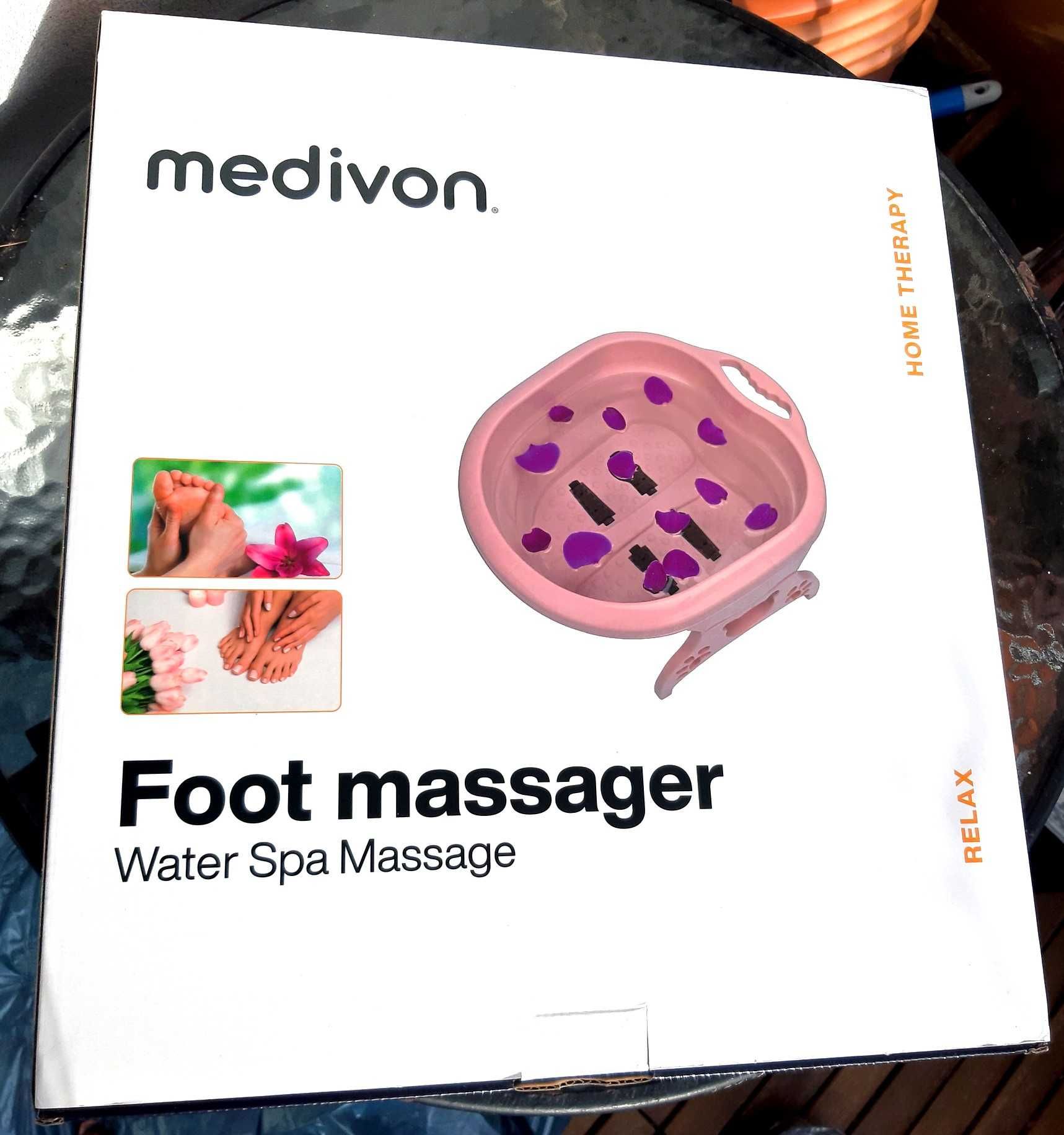 Masażer do stóp Medivon Aqua Spa 6L masaż wałkowy uciskowy Różowy