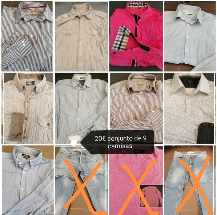 camisas de homem tamanho S. H&M, Zara, Inextenso.