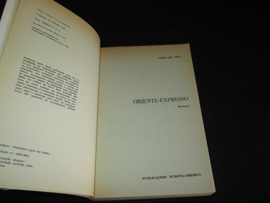 Livro Oriente-Expresso Pierre-Jean Remy