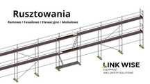 Rusztowania elewacyjne plettac - zestaw pow. rob. 198 m2/wys. rob. 6m