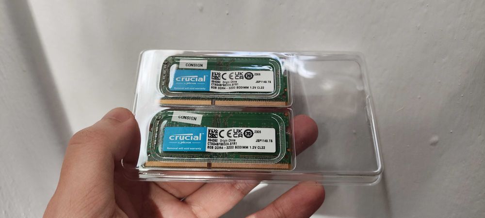 16GB RAM DDR4 SO-DIMM (8+8) 3200mhz Crucial (Laptop)