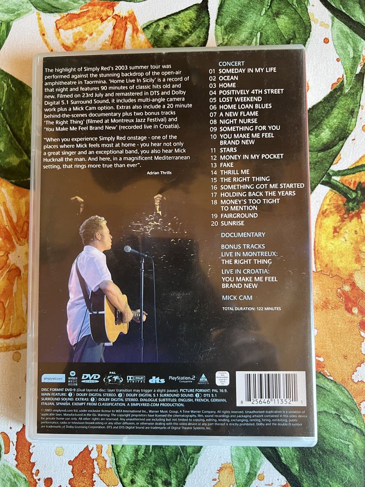 Simply red Home live in Sicily płyta dvd