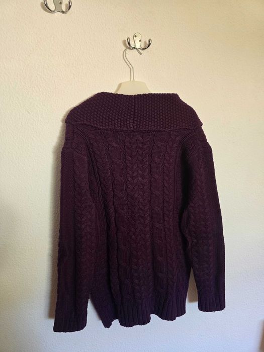 Pack Casacos de malha inverno - bege e roxo