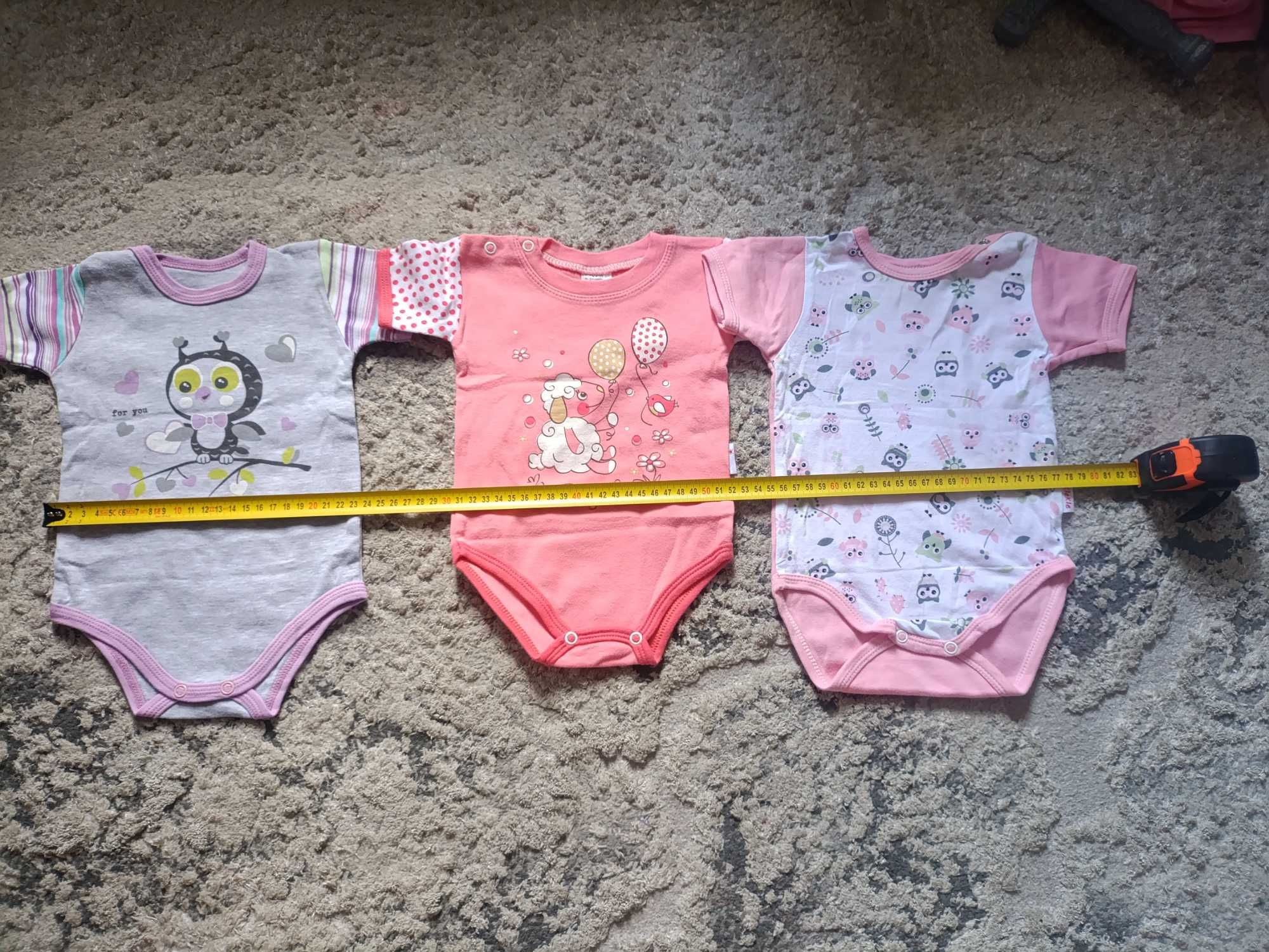 Zestaw ubrań niemowlęcych dla dziewczynki 74 bluza body