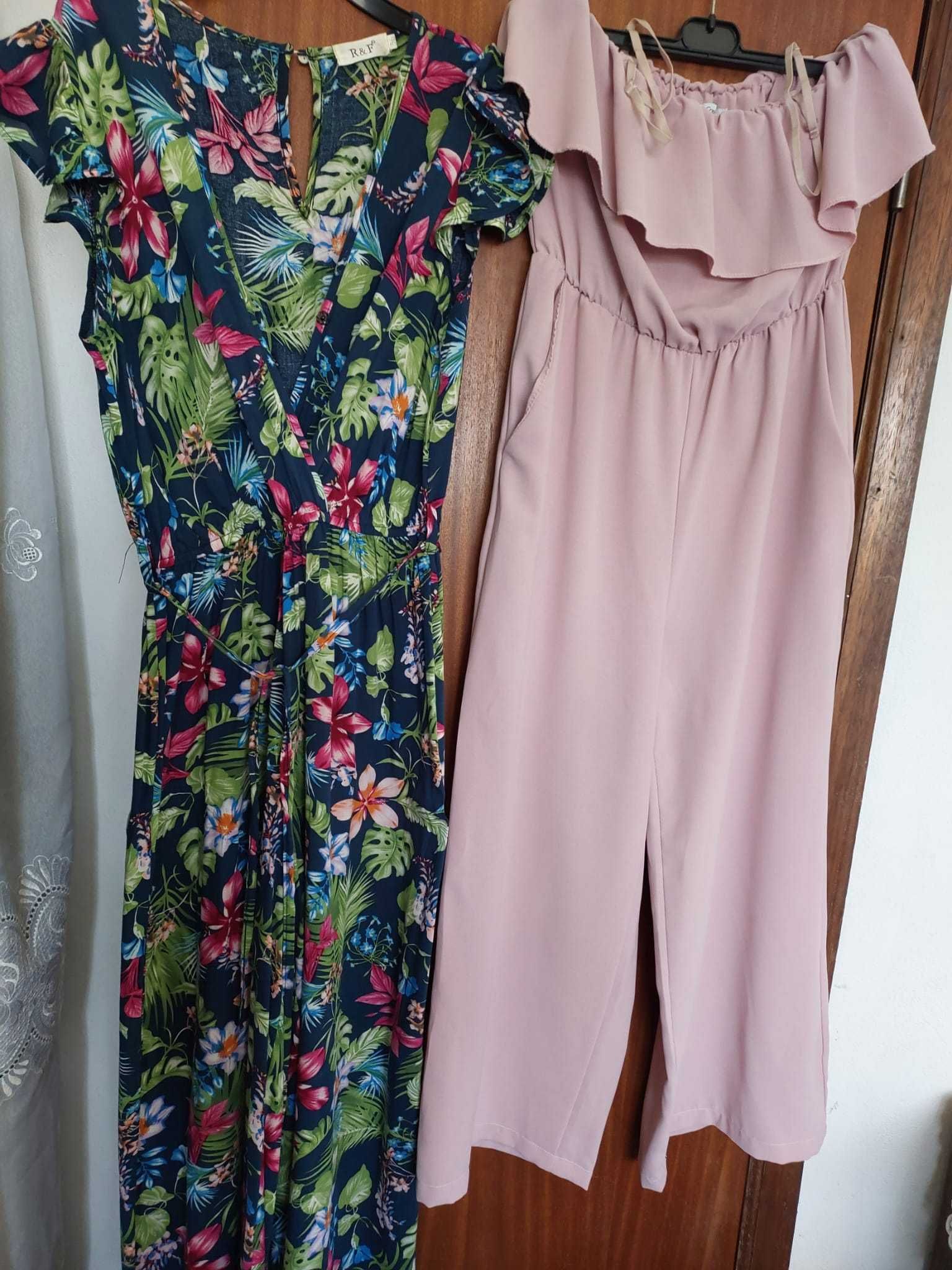 Vestidos e macacões e biquini novos