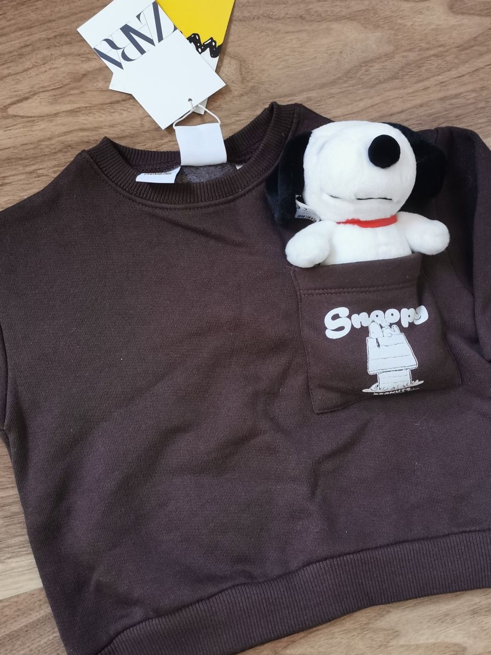 Zara bluza z maskotką Snoopy roz. 80