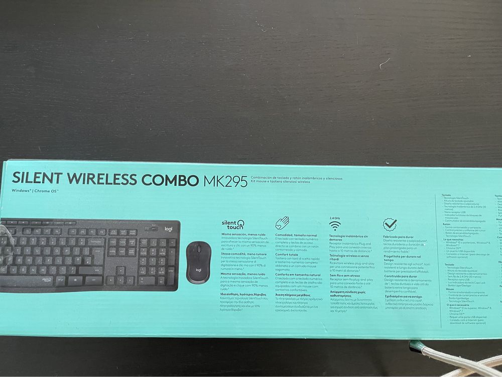 Teclado  E Rato Wireless Novo A Estrear Na Caixa Logitech