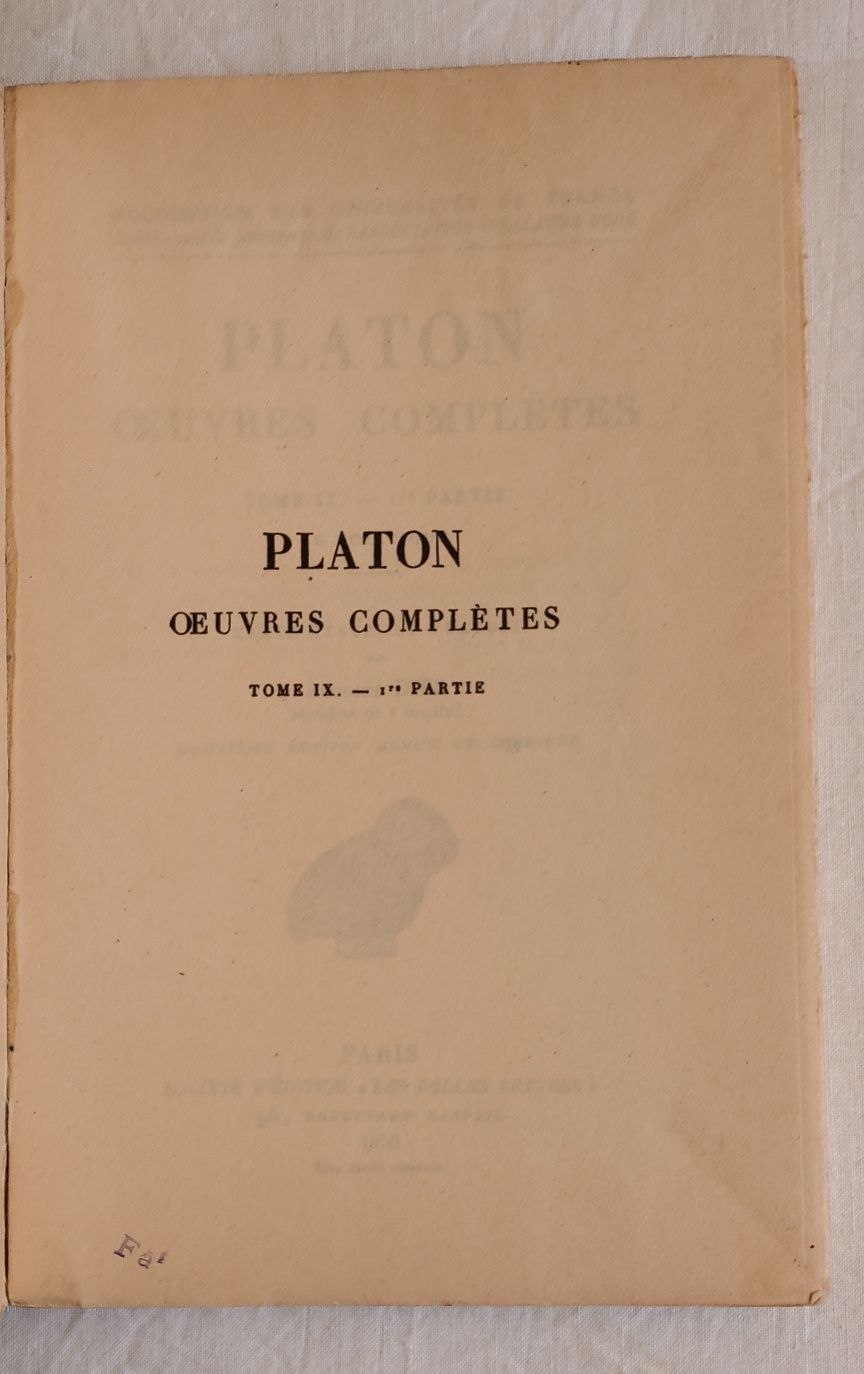 Platon - Les belles lettres, Paris