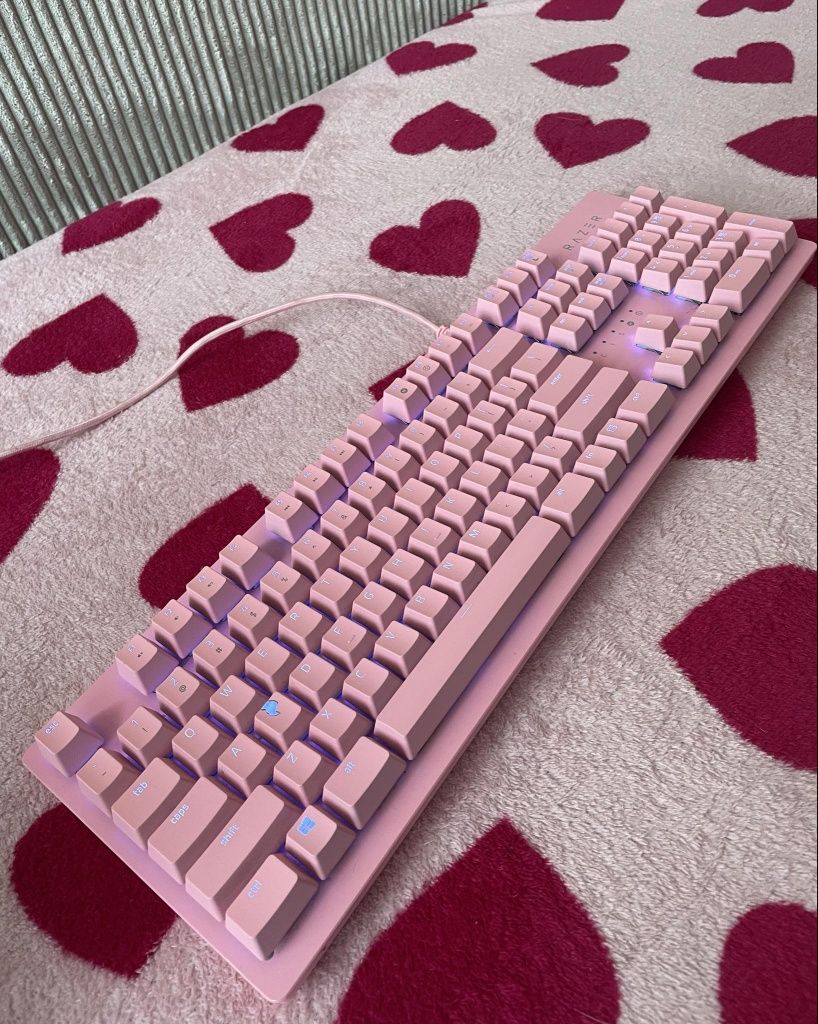 Klawiatura optomechaniczna RAZER HUNTSMAN Quartz Różowa