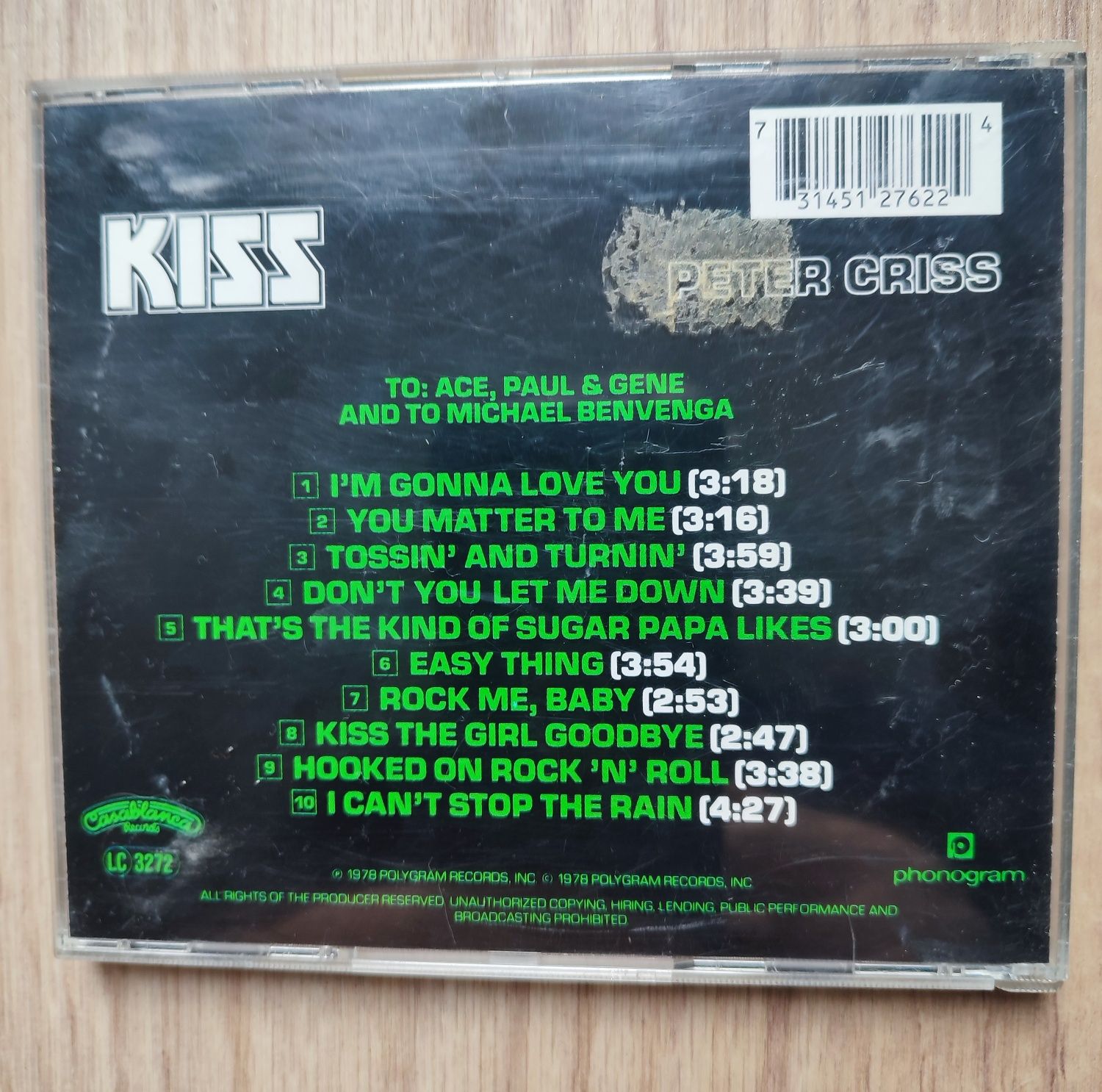 KISS - Peter Criss CD  1988