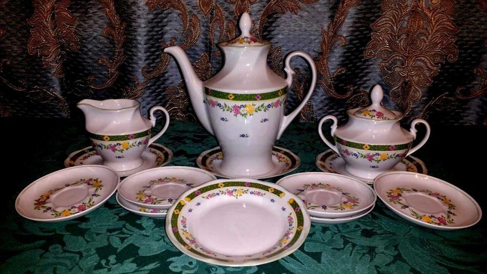 Агитационный фарфор,чашки,блюдца,Дулево,соусник,туфельки,СССР,Чехия.