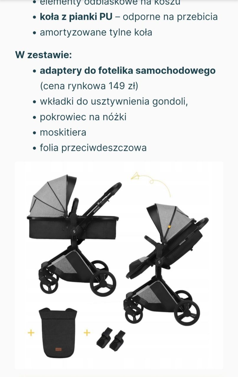 Wózek 2w1. 1 elemetowy