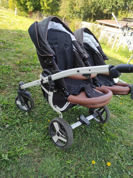 Wózek podwójny spacerówka i gondola