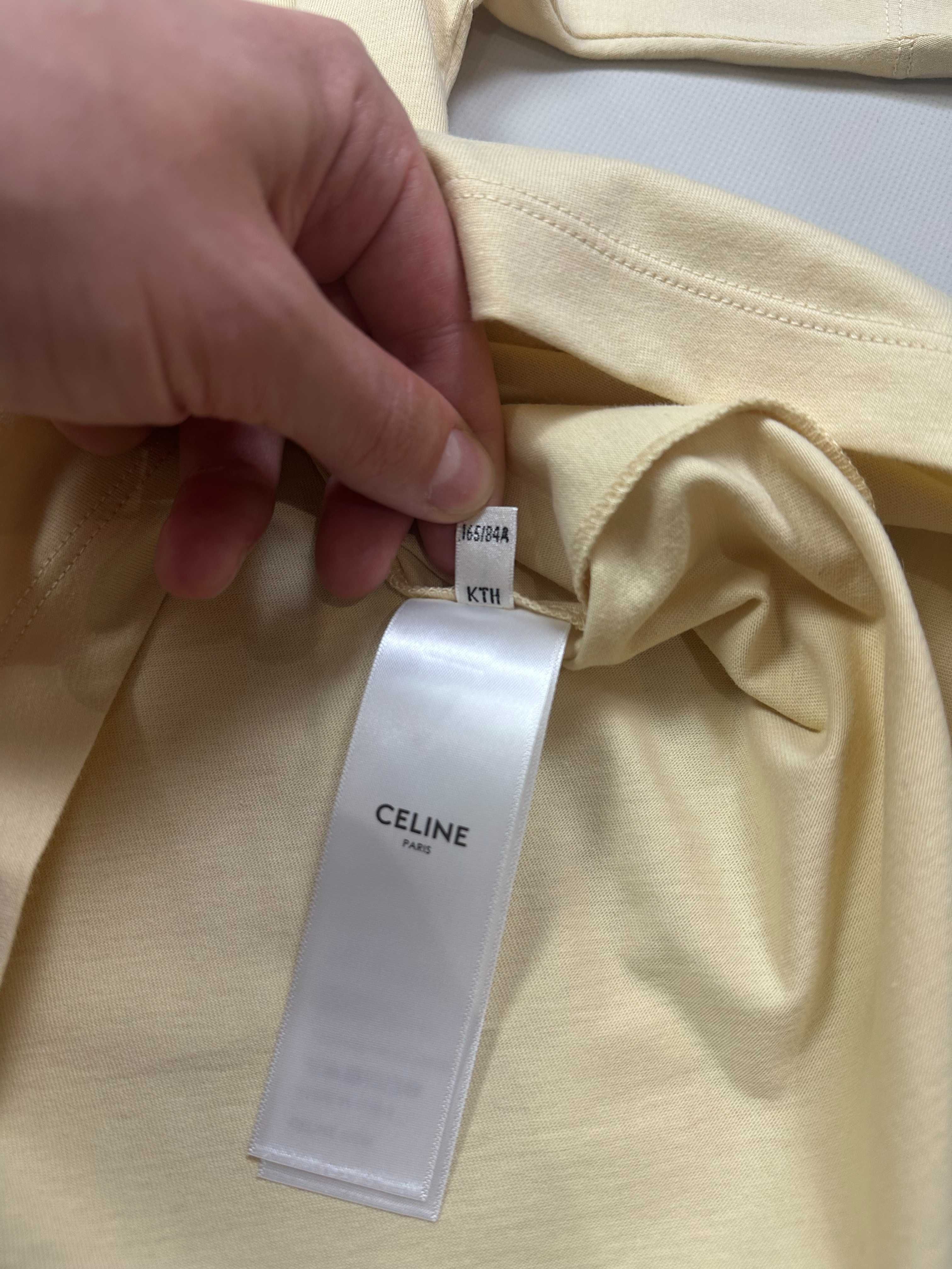 Футболка Celine Beige Cream Coton Tee regular fit футболка селин селін