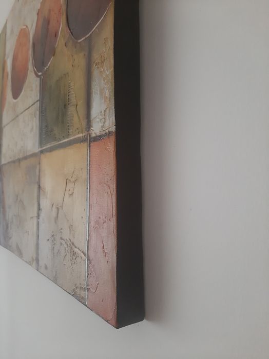 Tela abstrata com relevo