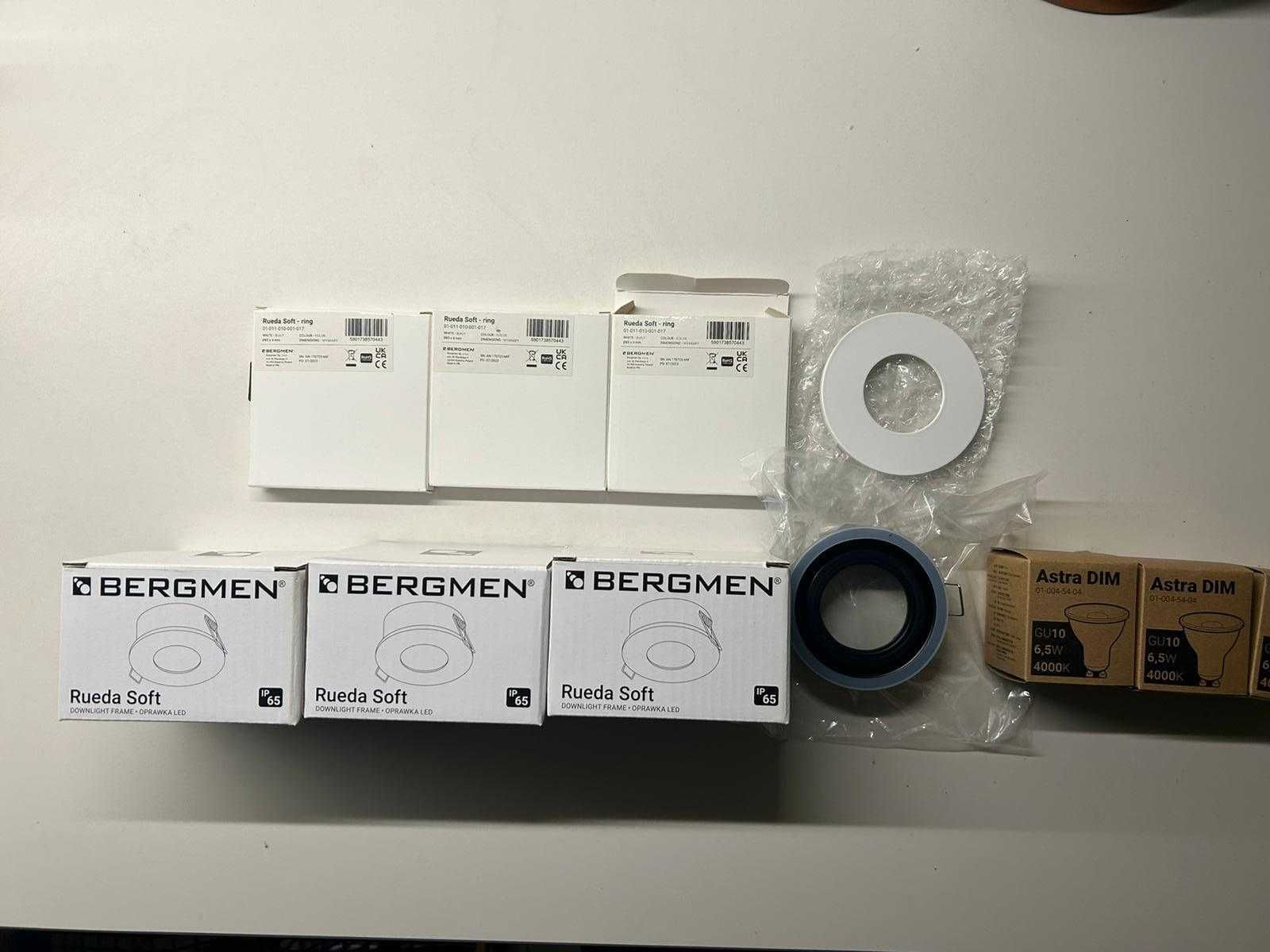 Bergman - ramka led+ring+żarówka - trzy zestawy