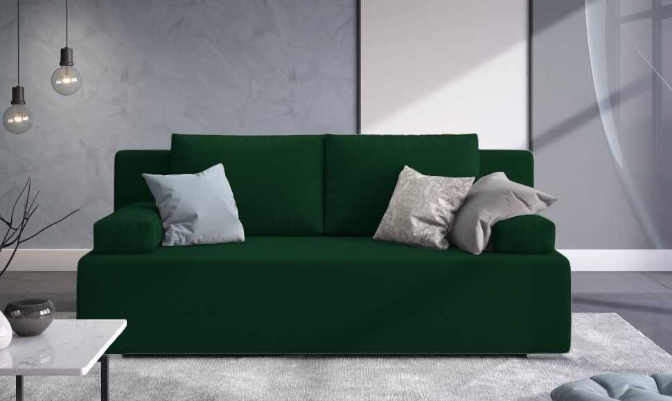 Kanapa,sofa tapicerowana z funkcja spania, pojemnik, sprężyny