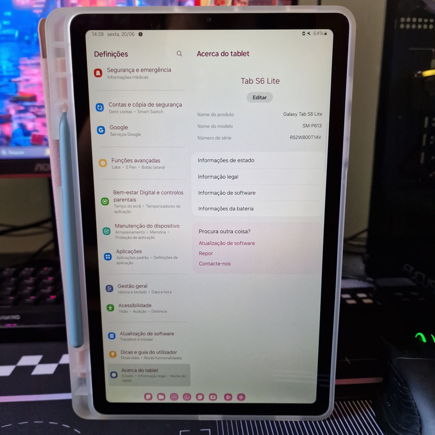 Tab S6 lite + Caneta e case