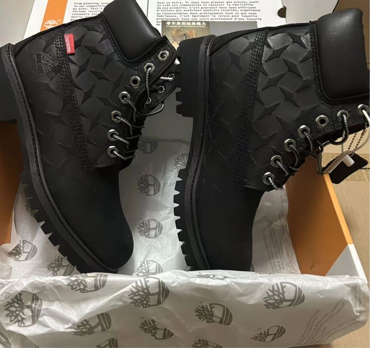 ВЖЕ В УКРАЇНІ‼️ Ботинки Timberland x Supreme (Чорні),тімберленди,timbe