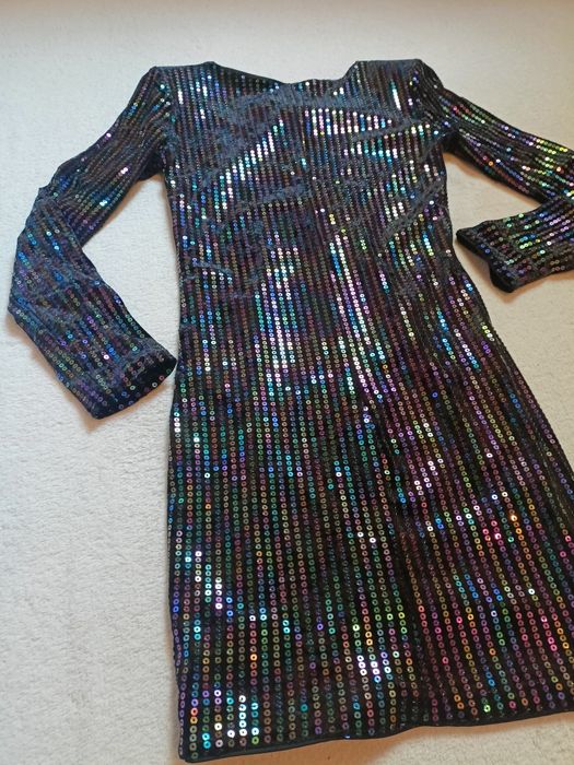 Cekinowa sukienka H&M Xs