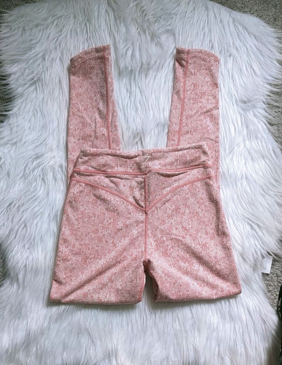 Legginsy sportowe z wysokim stanem Fleur Texture Gymshark rozmiar xs