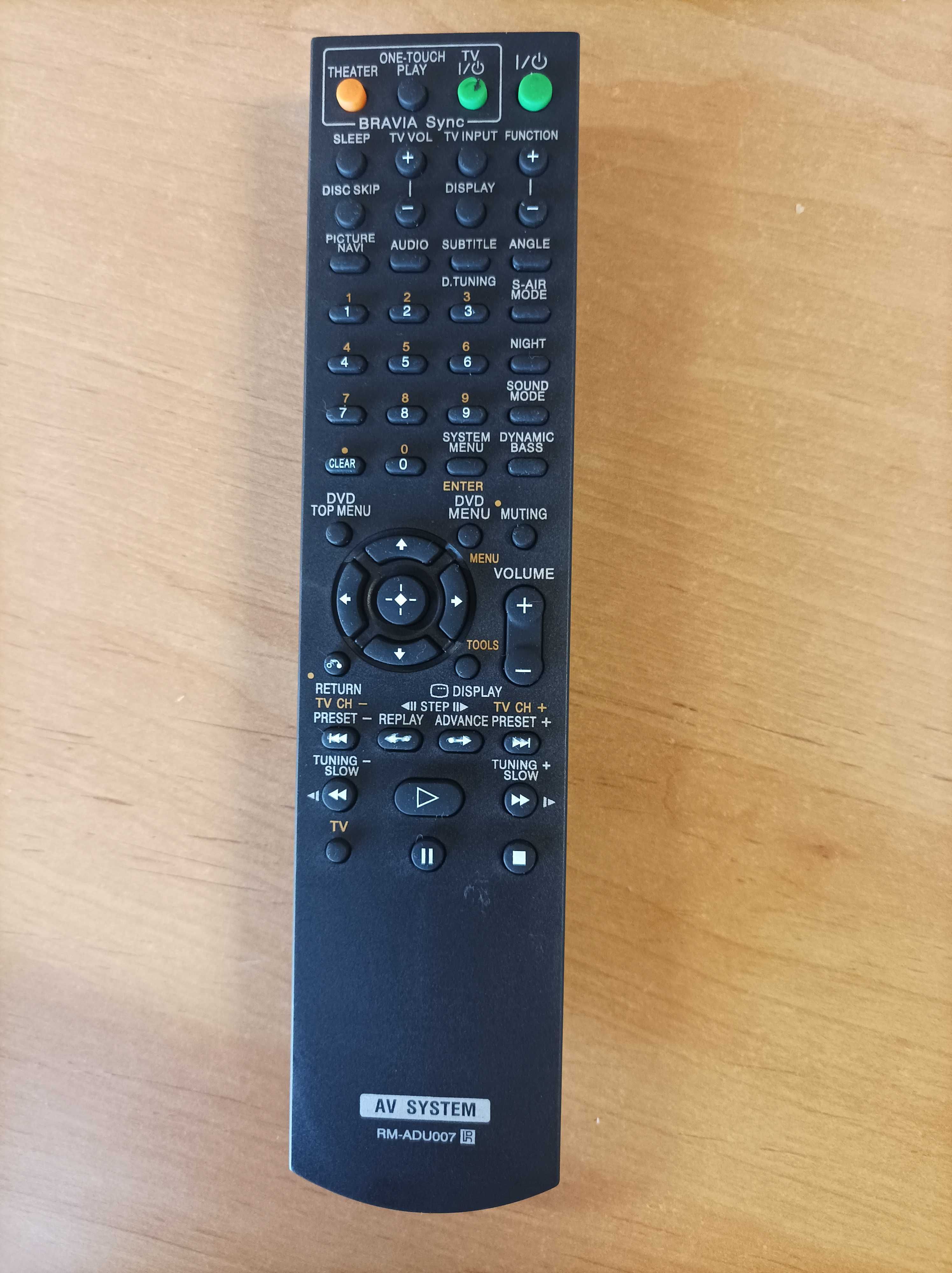 Comando Remoto Sony - Amplificador Av System -RM-ADU007